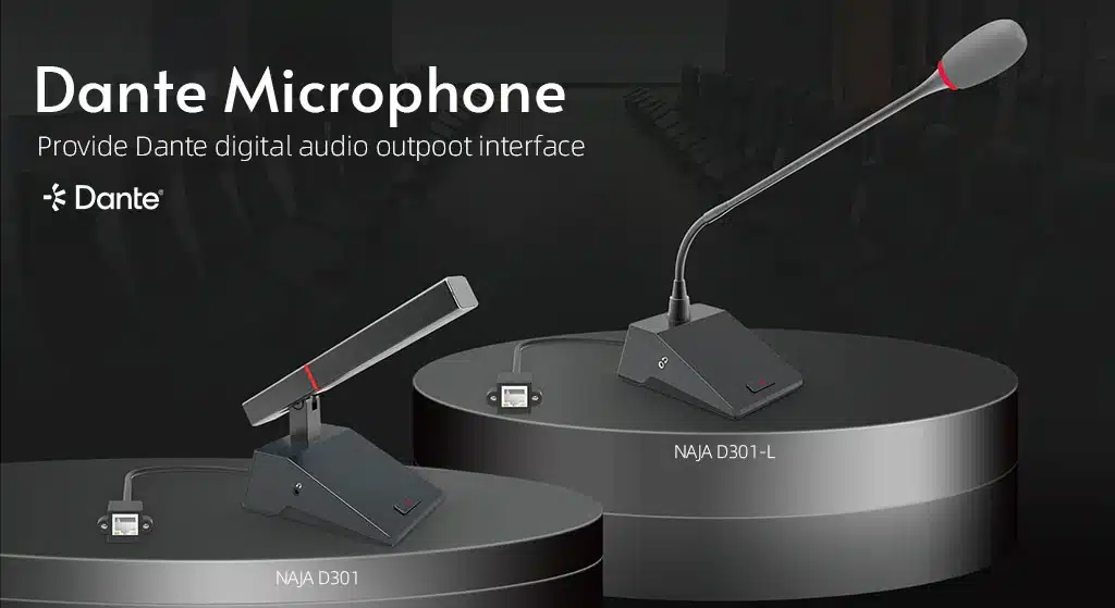 S Track Dante Microphone NAJA D301 and NAJA D301 L S-TRACK