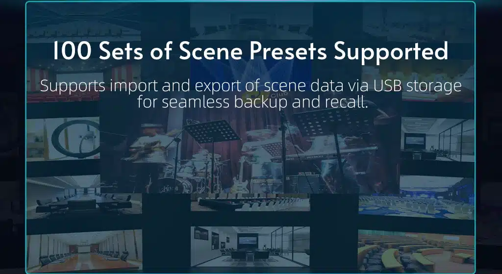 100 Sets of Scene Presets Supported S-TRACK