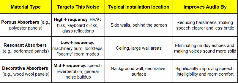 Quick Guide to Key Sound Absorbing Materials S-TRACK
